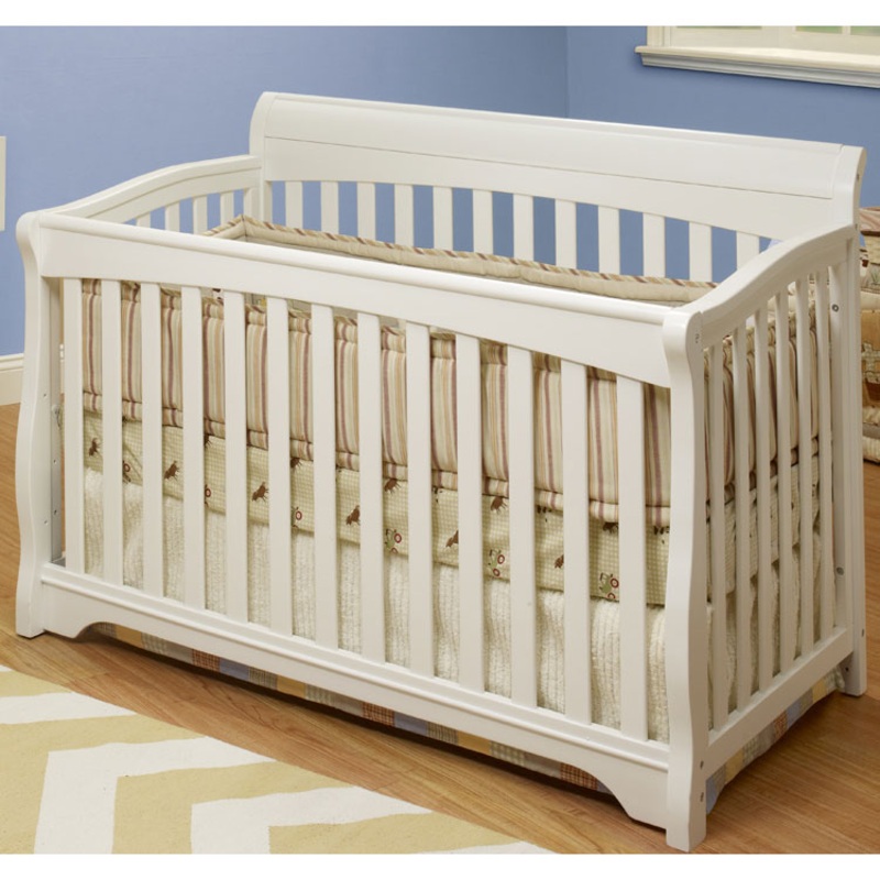 SB2 Florence Crib with Toddler Rail in White