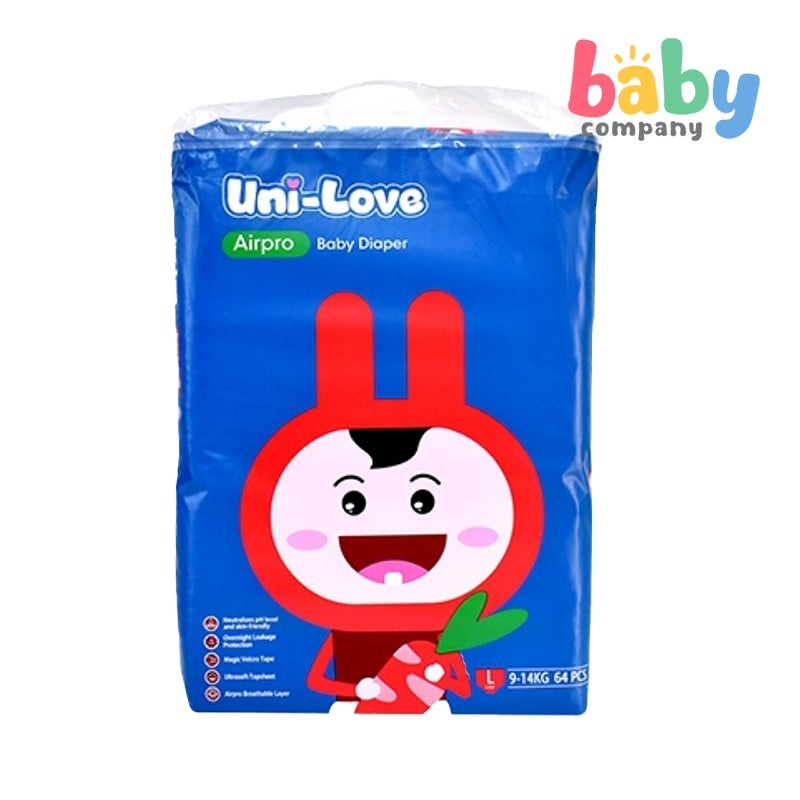 Uni-Love Airpro Baby Diaper Big Pack, Pack of 1 – Large, 64s