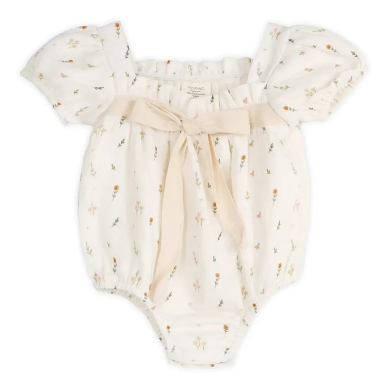 Viverano – Organic Bubble Baby Romper – Boho Floral