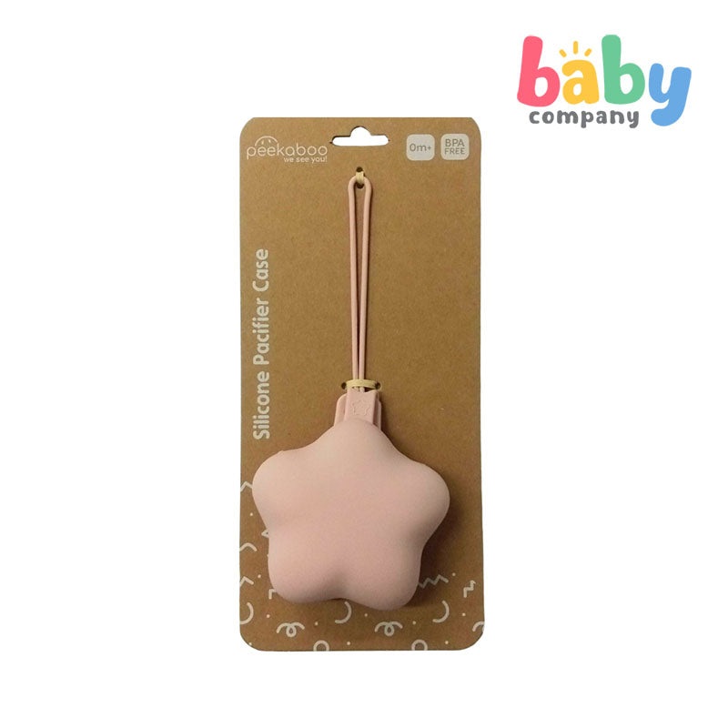 Peekaboo Silicone Pacifier Case Star – Pink