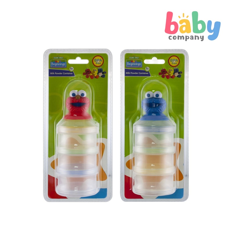 Sesame Beginnings 3-Layer Milk Powder Container Red