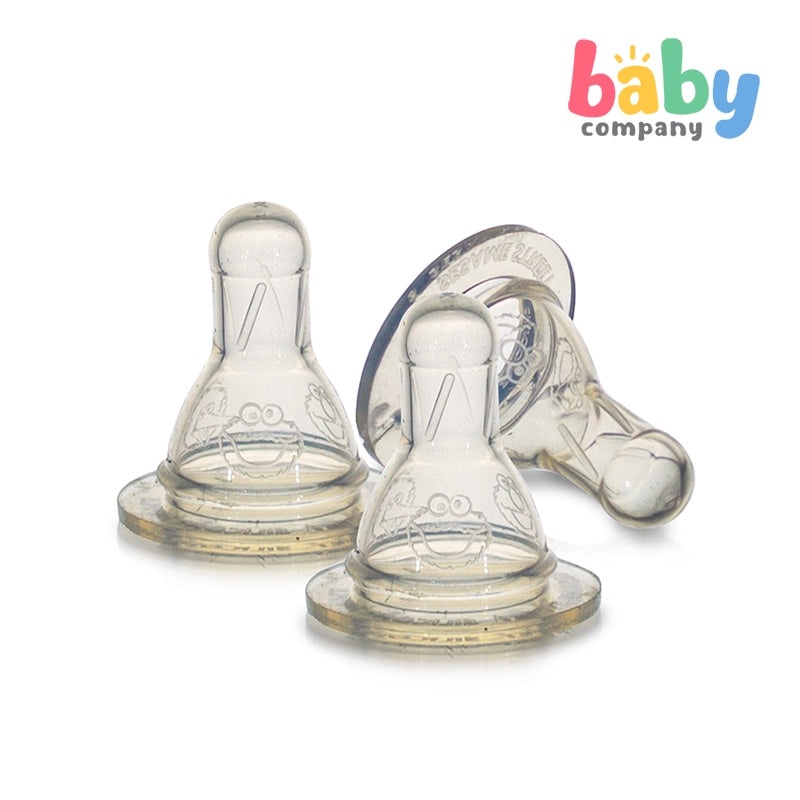 Sesame Beginnings 3-Pack X-Cut Flow Silicone Nipples