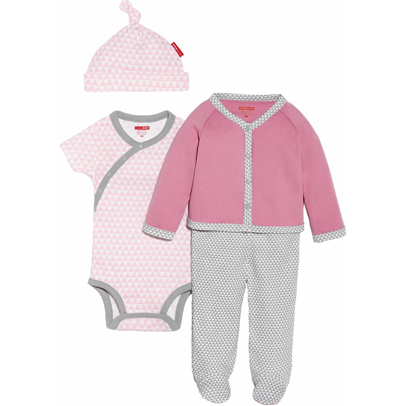 Skip Hop Petite Triangles 4-Piece Welcome Home Set – Pink (Newborn)