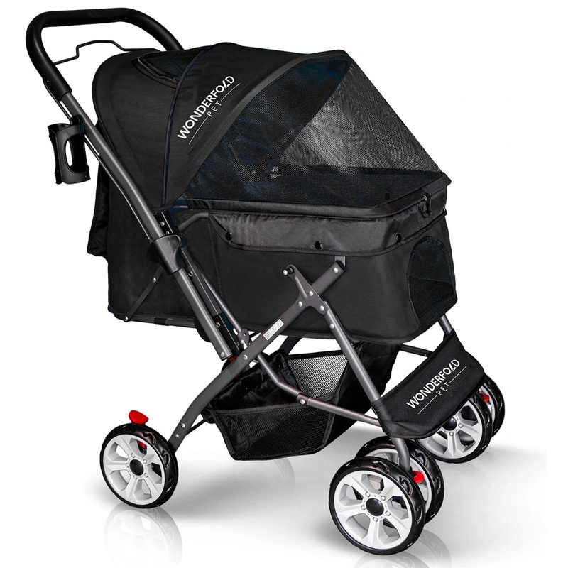 WonderFold Pet Stroller – Black