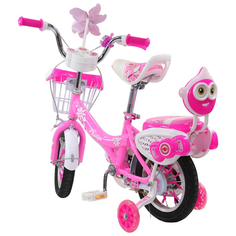 12 Girls Bike with Rear Seat  Pink