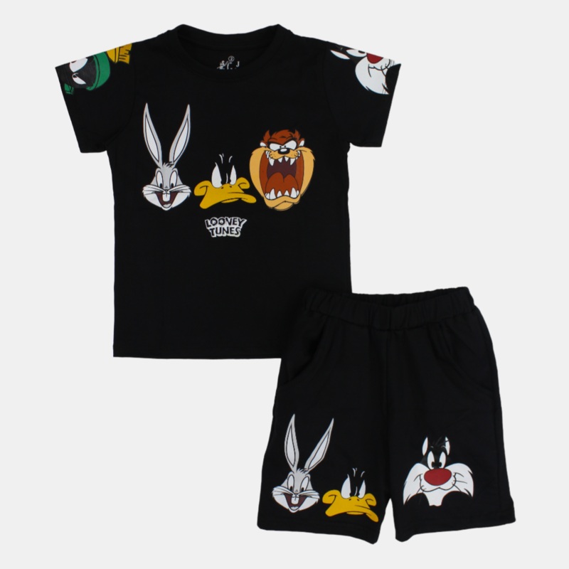 Boys Short-Sleeved Pajama Set  Looney Tunes Print