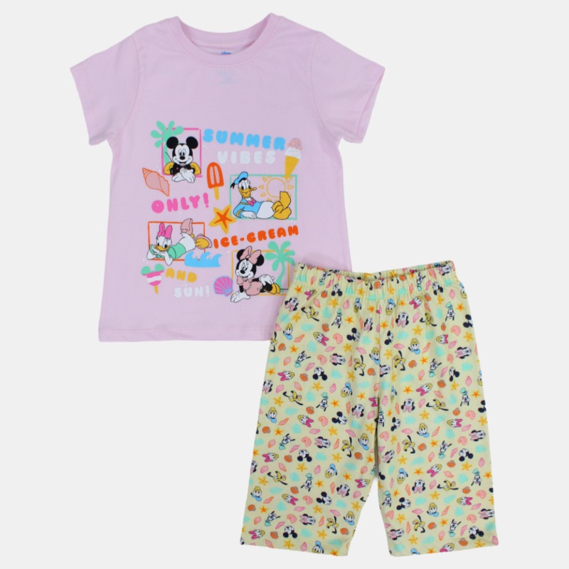 Girls Cotton Pajama Set  Minnie Mouse & Friends