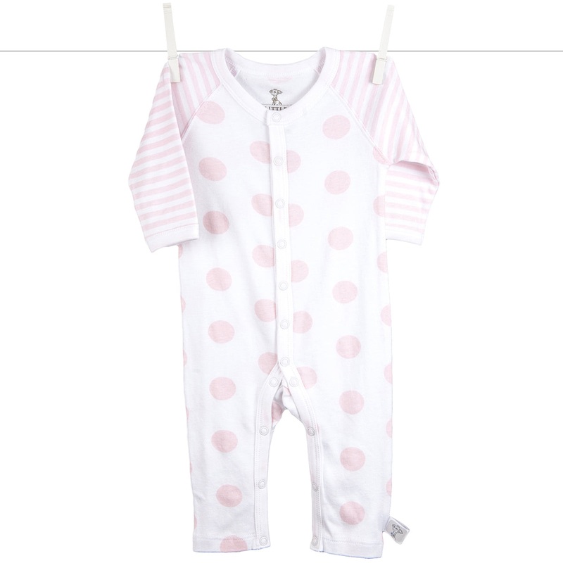 Little Giraffe Lollipop Henley Romper in Pink – 6 to 9 Months