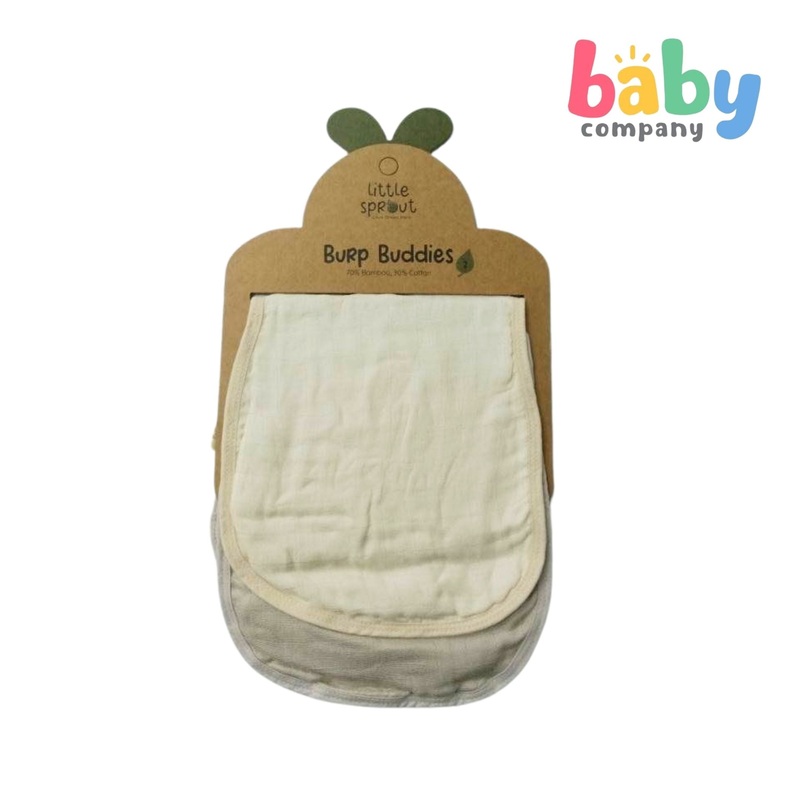 Little Sprout 2pcs Burp Buddies Bamboo – Cream