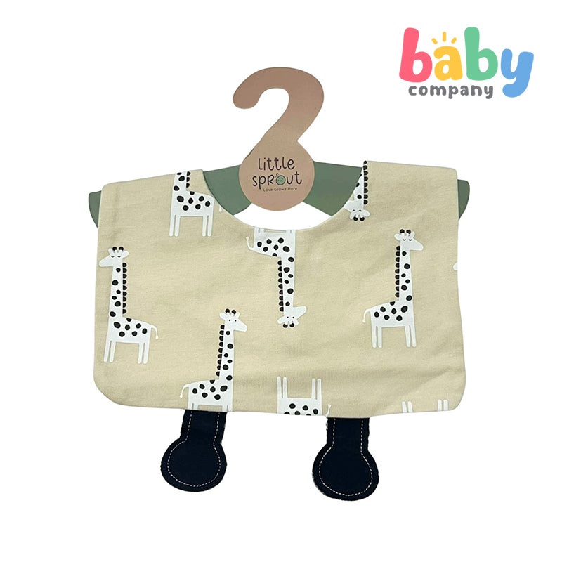 Little Sprout Square Bib – Giraffe Pendant Critters