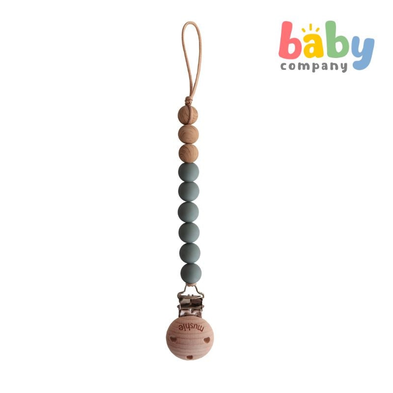 Mushie Pacifier Clips Eva – Dried Thyme