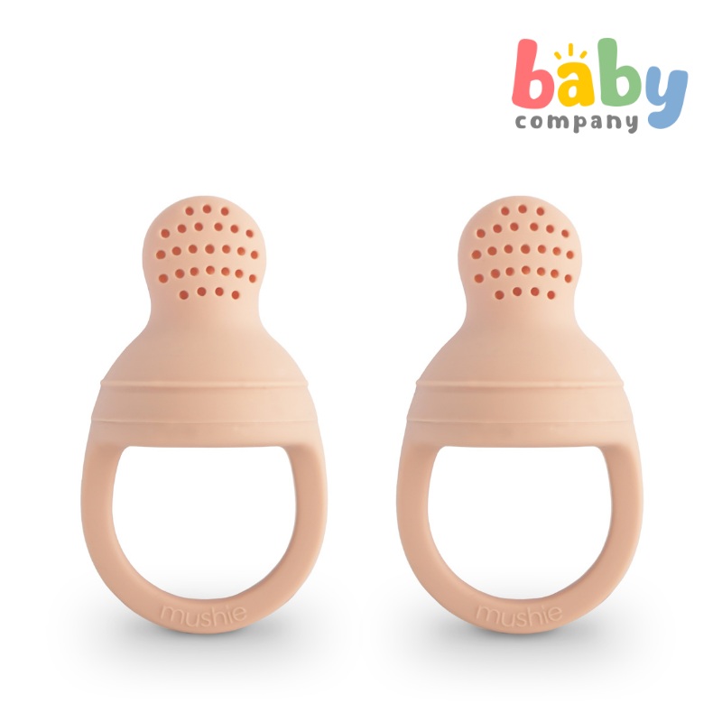Mushie Silicone Fresh Food Feeder 2-pack – Soft Blush