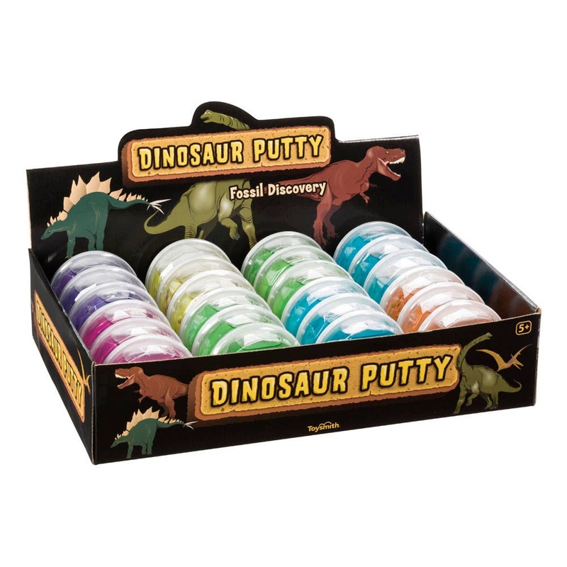 Toysmith Dinosaur Fossil Putty, Reusable, Tactile, 3.5″ Container