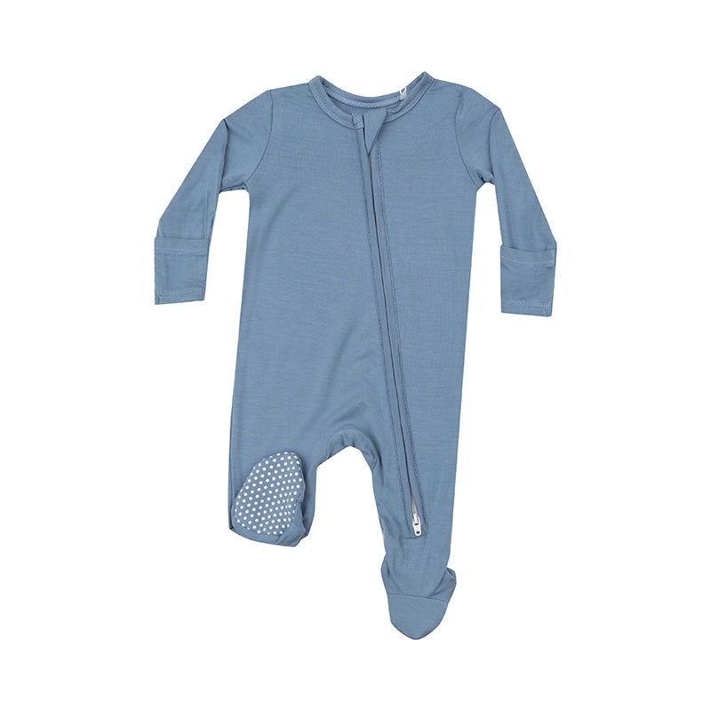 2 Way Zipper Footie – Blue Shadow