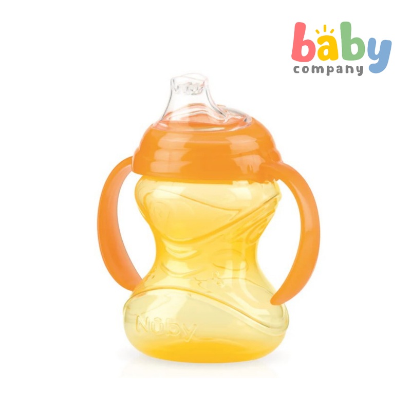 Nuby Grip N’ Sip Toddler Spout Cup with Twin Handles 4m+ – Orange