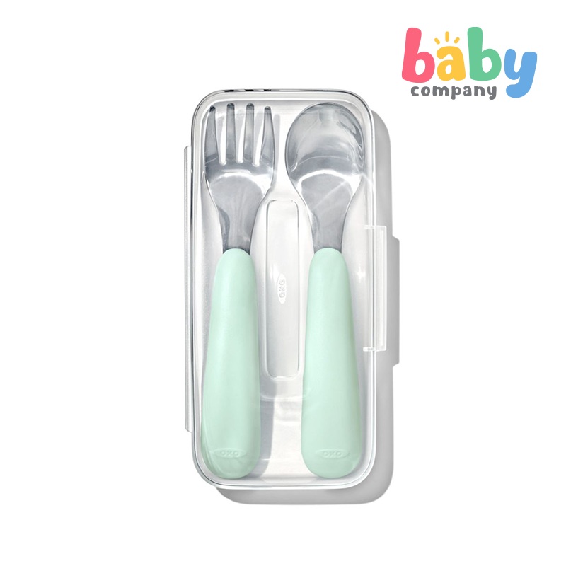 Oxo Tot On The Go Fork And Spoon – Opal