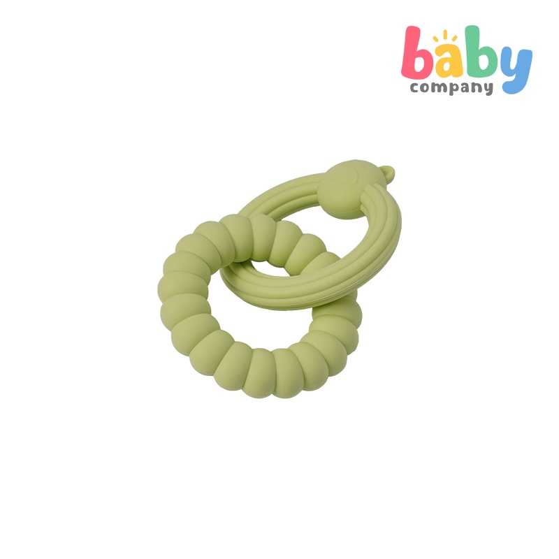 Playsmart Silicone Teething Ring – Bear, Green