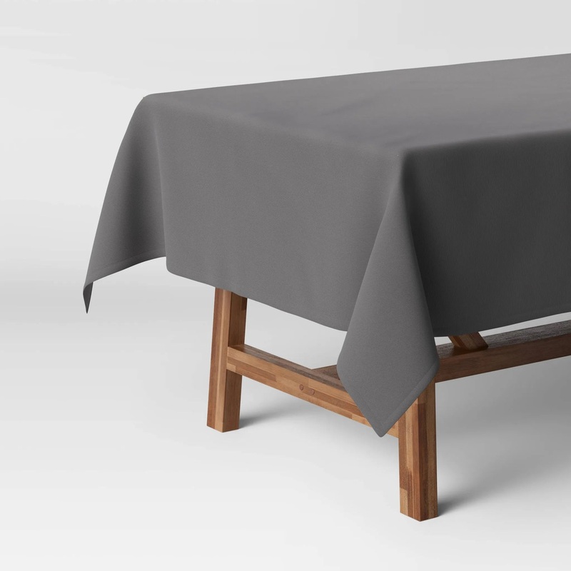 120″ x 60″ Solid Rectangle Tablecloth- Gray