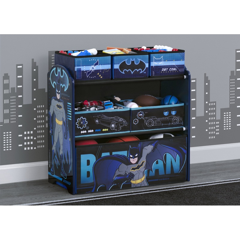 Batman 6 Bin Design and Store Toy Organizer