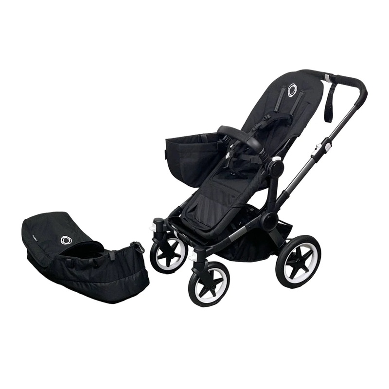 Bugaboo Donkey 5 Mono Stroller, 2024, Black, Midnight Black, No Canopy
