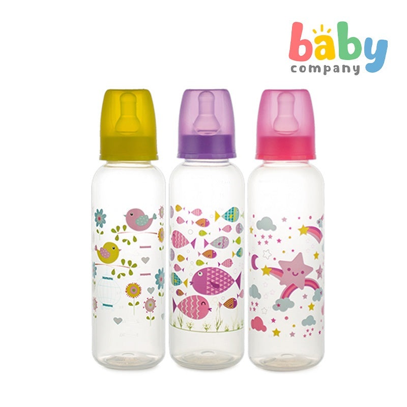 Coral Babies Feeding Bottles – 12oz, Pack of 3 Pink