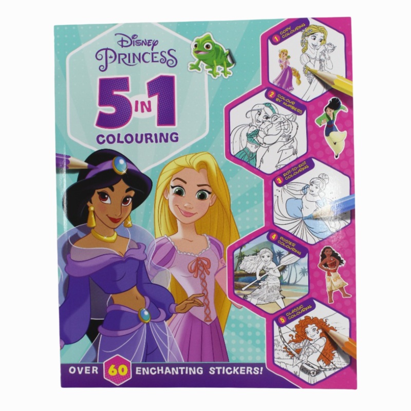 Disney Princess: 5-in-1 Coloring  Pages Full of Princess Magic