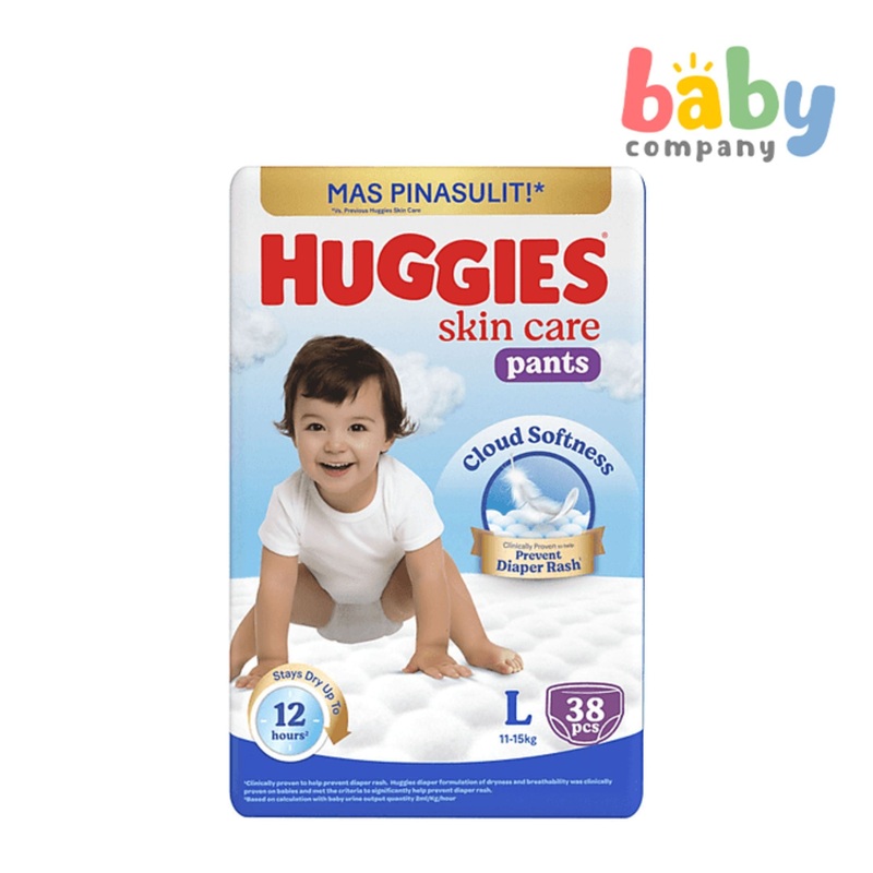 Huggies Dry Pants Skin Care Diaper Pants – Large, 38 pcs