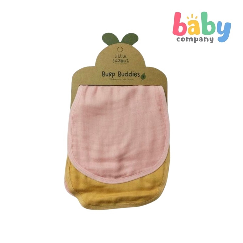 Little Sprout 2pcs Burp Buddies Bamboo – Yellow