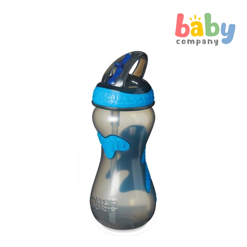 Nuby Flip-It Gator Grip Hard Straw Toddler Cup 18m+ – Gray