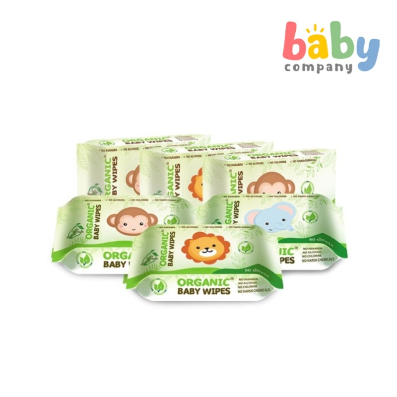 Organic Baby Wipes 80 Sheets – Pack of 6