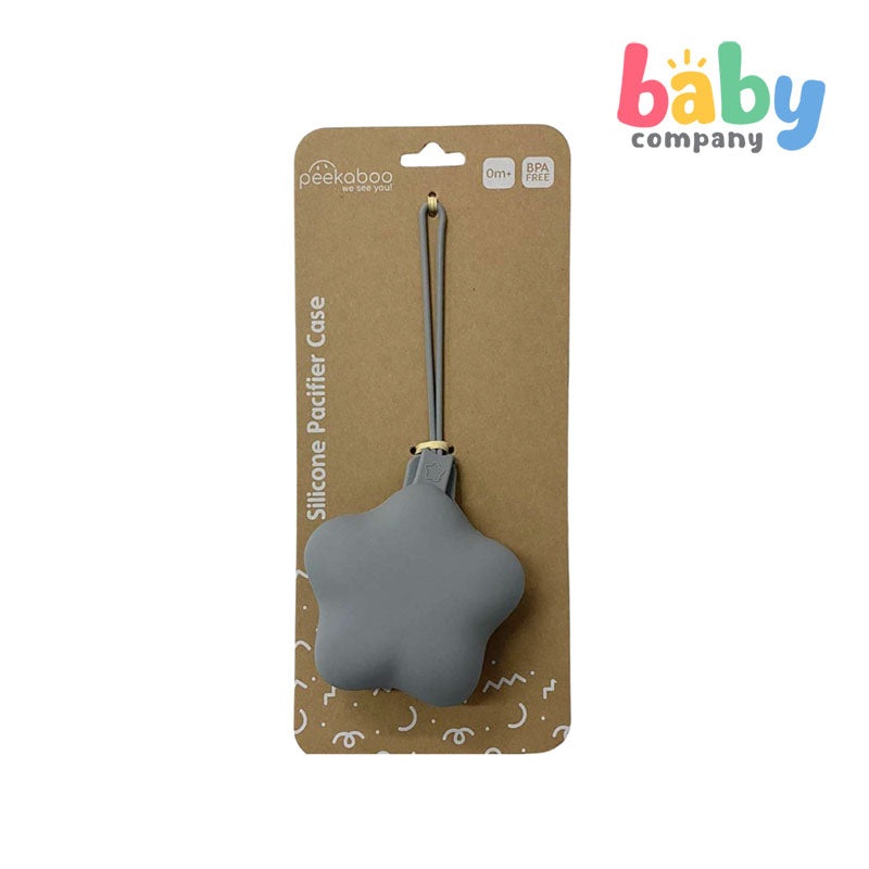 Peekaboo Silicone Pacifier Case Star – Gray