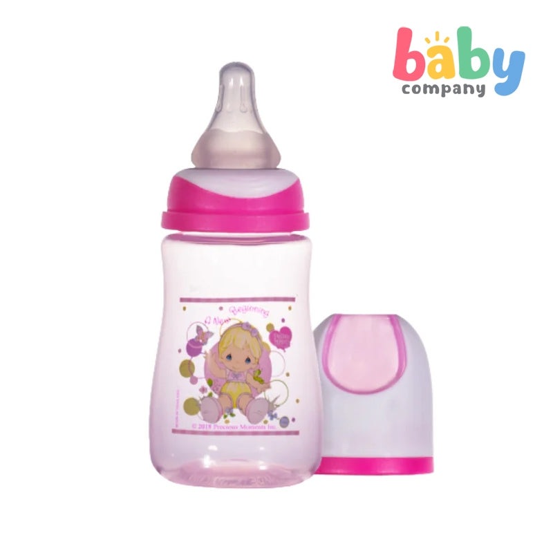 Precious Moments 4oz 2-Toned Hood With Soft Screw Cap Feeding Bottle Pink