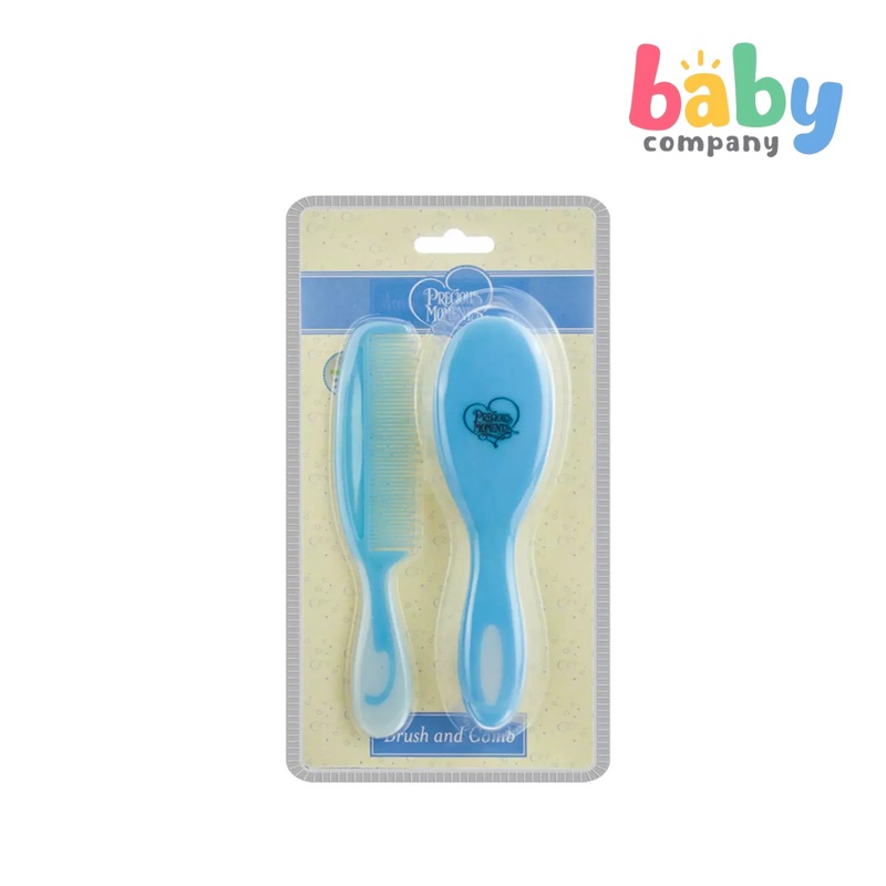Precious Moments Soft Grip Brush And Comb Blue
