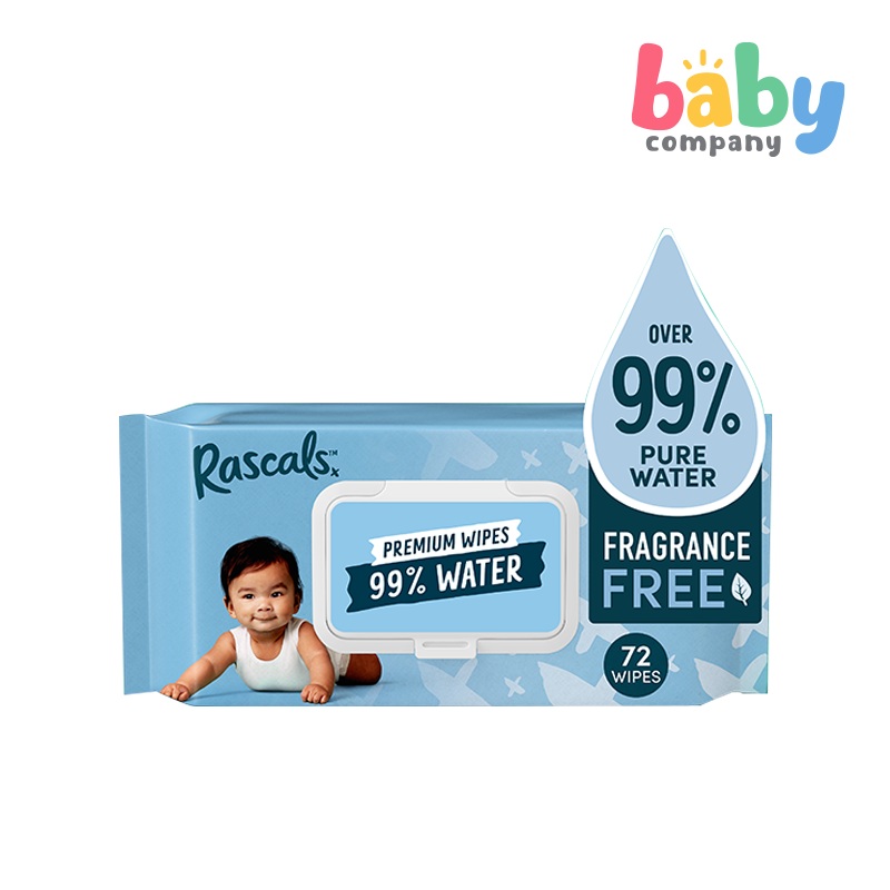 Rascals Water Wipes – 72 Sheets