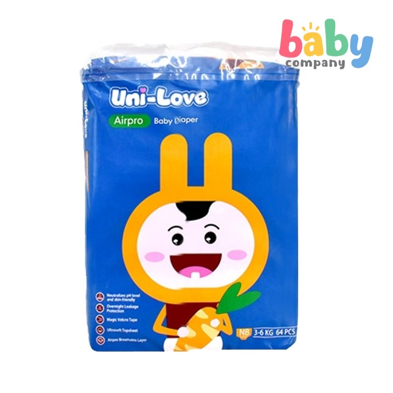 Uni-Love Airpro Baby Diaper Big Pack – Newborn, 64s