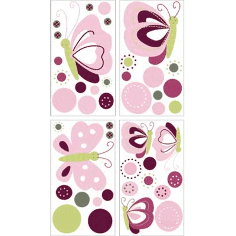 Lambs & Ivy Raspberry Swirl Wall Appliques