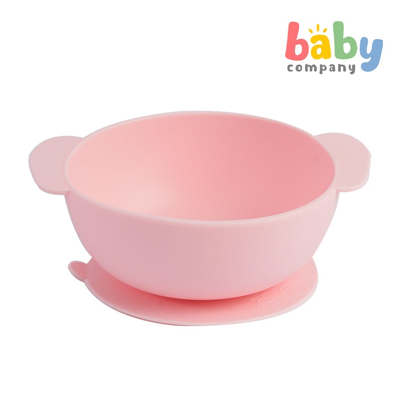 Mom & Baby Silicone Bowl, Elephant – Pink
