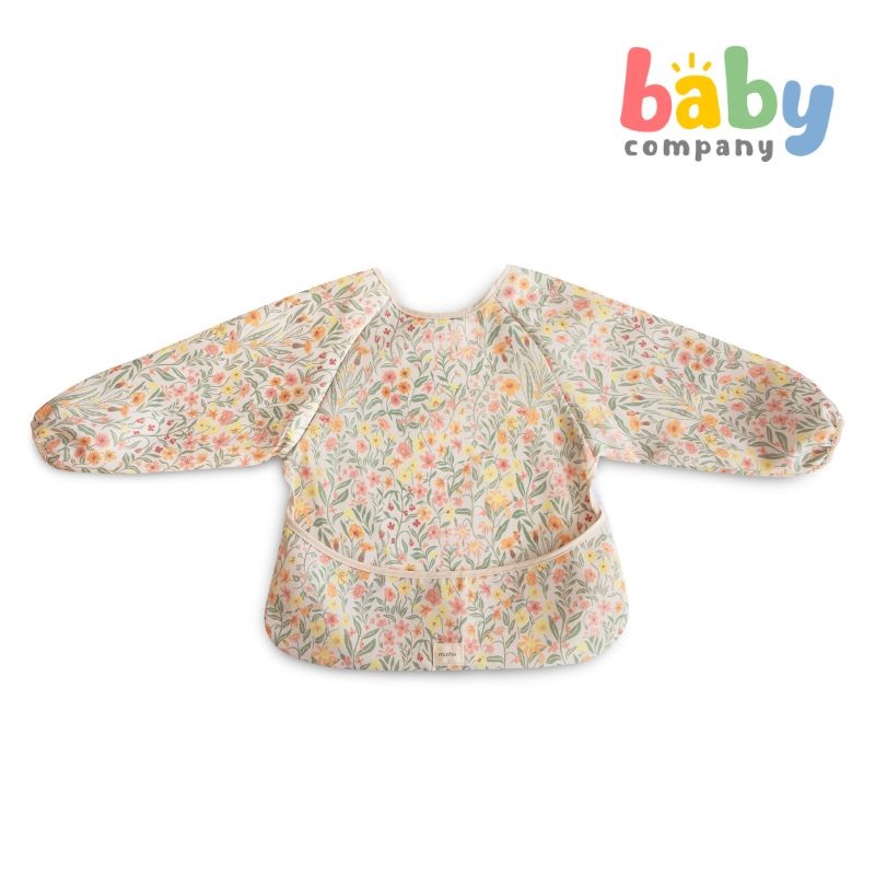 Mushie Long Sleeve Bib – Pastel Blooms