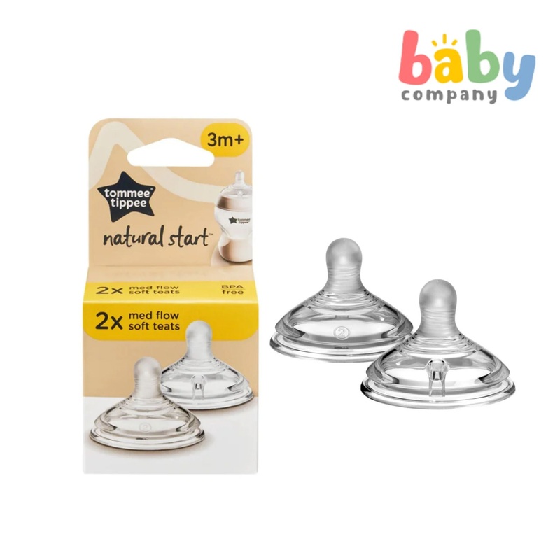 Tommee Tippee Natural Start Soft Teat Pack of 2 – Medium Flow