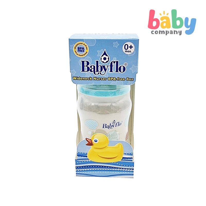 Babyflo Wideneck Nurser BPA-Free 8oz Blue