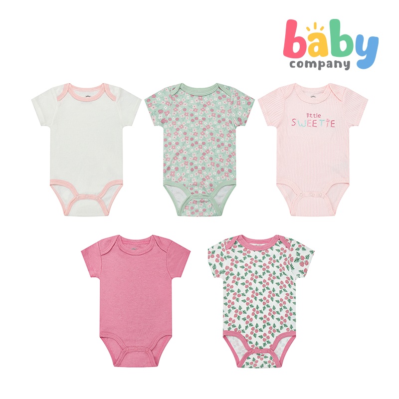 Mothers Choice 5-Pack Bodysuit  Little Sweetie 0-3 Months