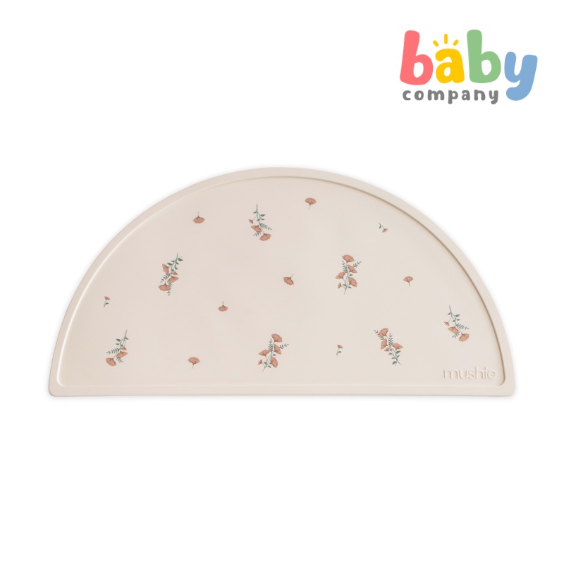 Mushie Silicone Mat – Pink Flowers