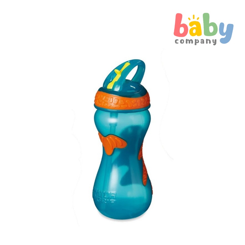 Nuby Flip-It Gator Grip Hard Straw Toddler Cup 18m+ – Orange