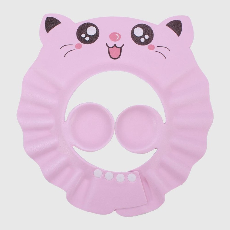 Pink Kitten Baby Shampoo Hat