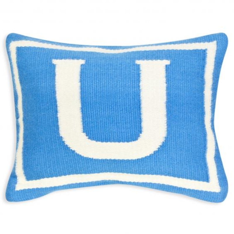 Jonathan Adler Junior Letter U Pillow in Blue