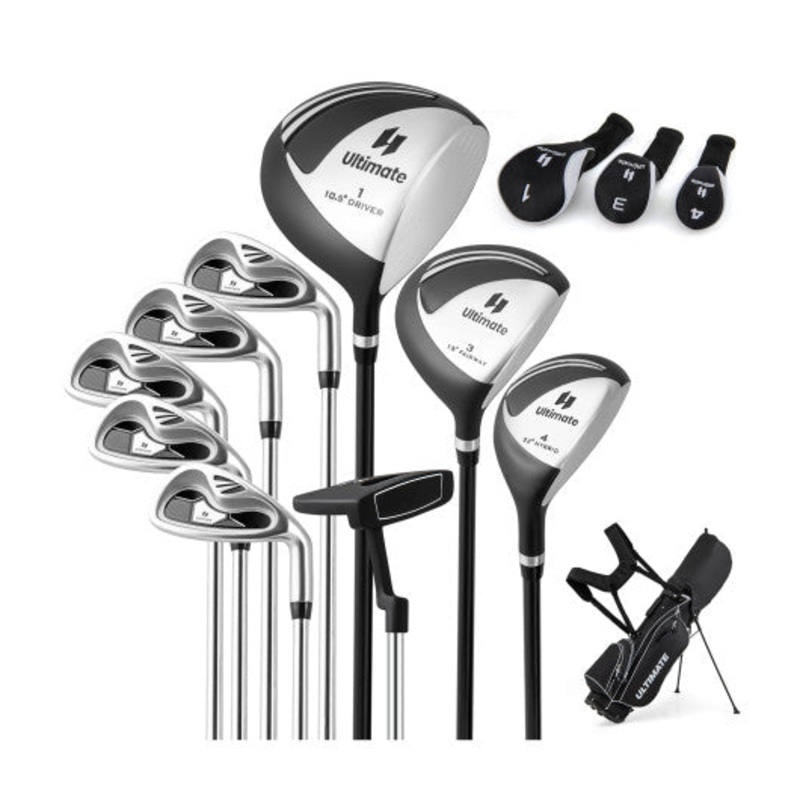 Mens Profile Complete Golf Club Package Set Includes 10 Pieces-Black