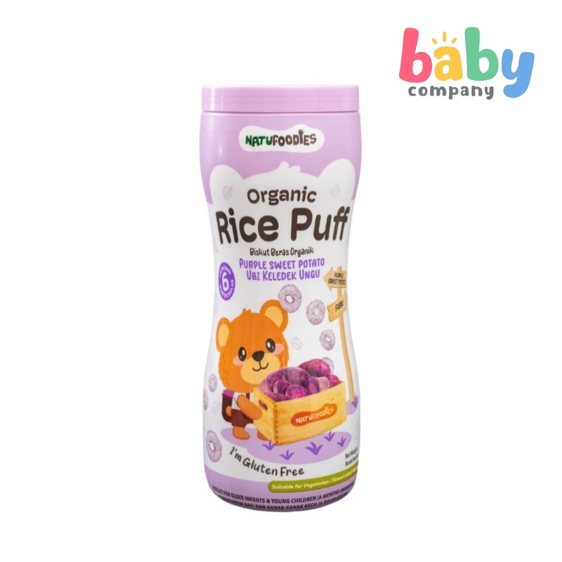 Natufoodies Organic Rice Puff Purple Sweet Potato Biscuit (6 months+) 42g