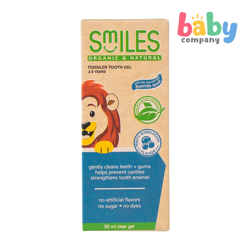 Smiles Organic and Natural Toothgel 50ml- Minty Bubblegum