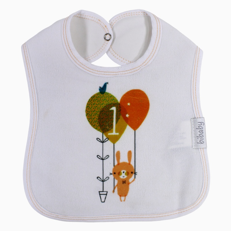 Unisex Bib  Cute Bunny Print