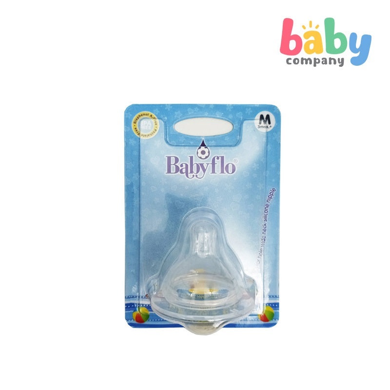 Babyflo Nipple Wideneck Silicone 1pc Medium